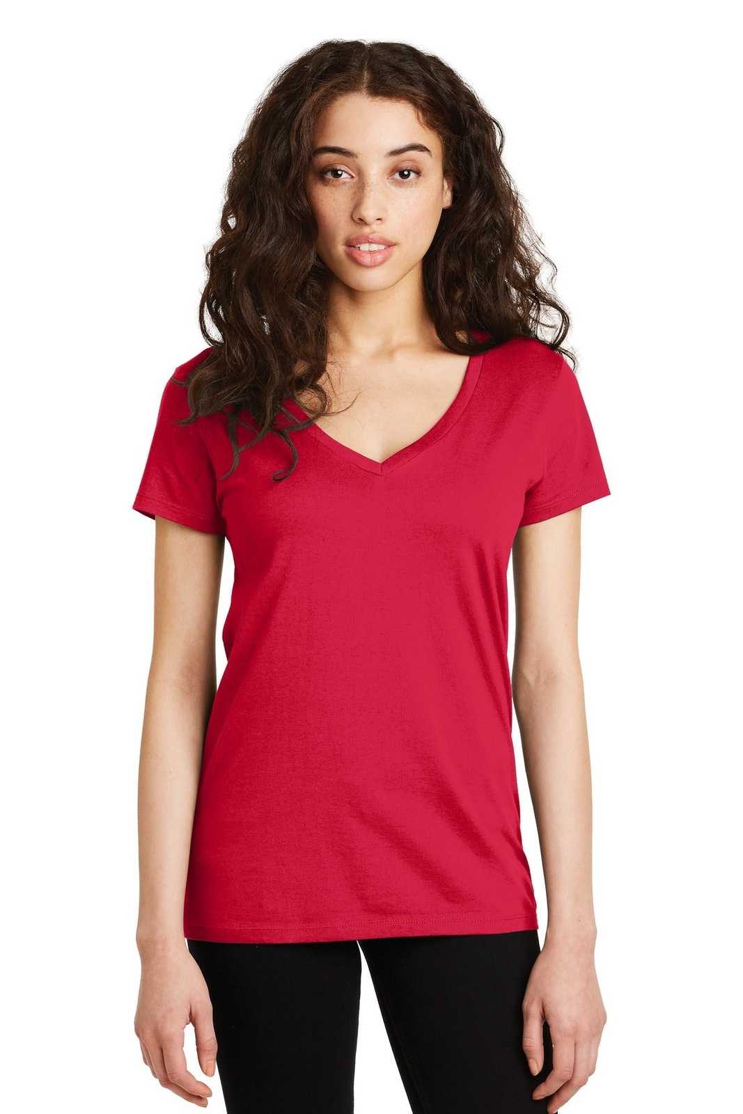 Alternative AA9073 Women&#39;s Legacy V-Neck T-Shirt - Apple Red - HIT a Double - 1