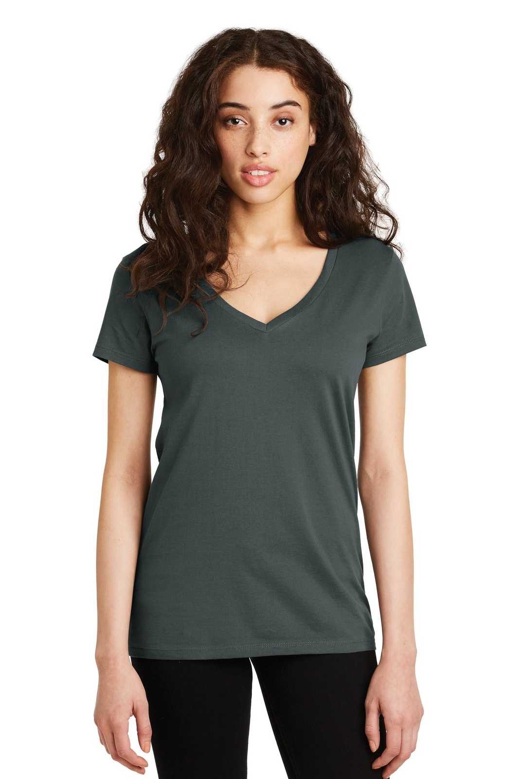 Alternative AA9073 Women&#39;s Legacy V-Neck T-Shirt - Deep Charcoal - HIT a Double - 1