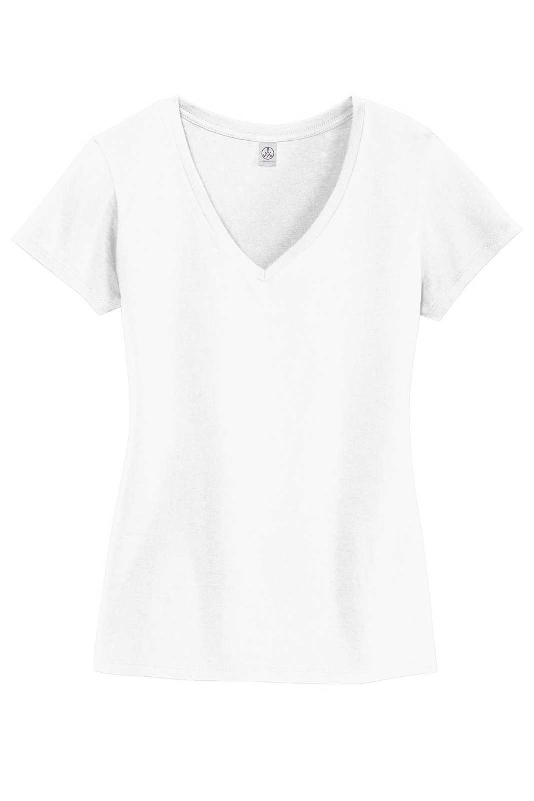 Alternative AA9073 Women&#39;s Legacy V-Neck T-Shirt - White - HIT a Double - 5