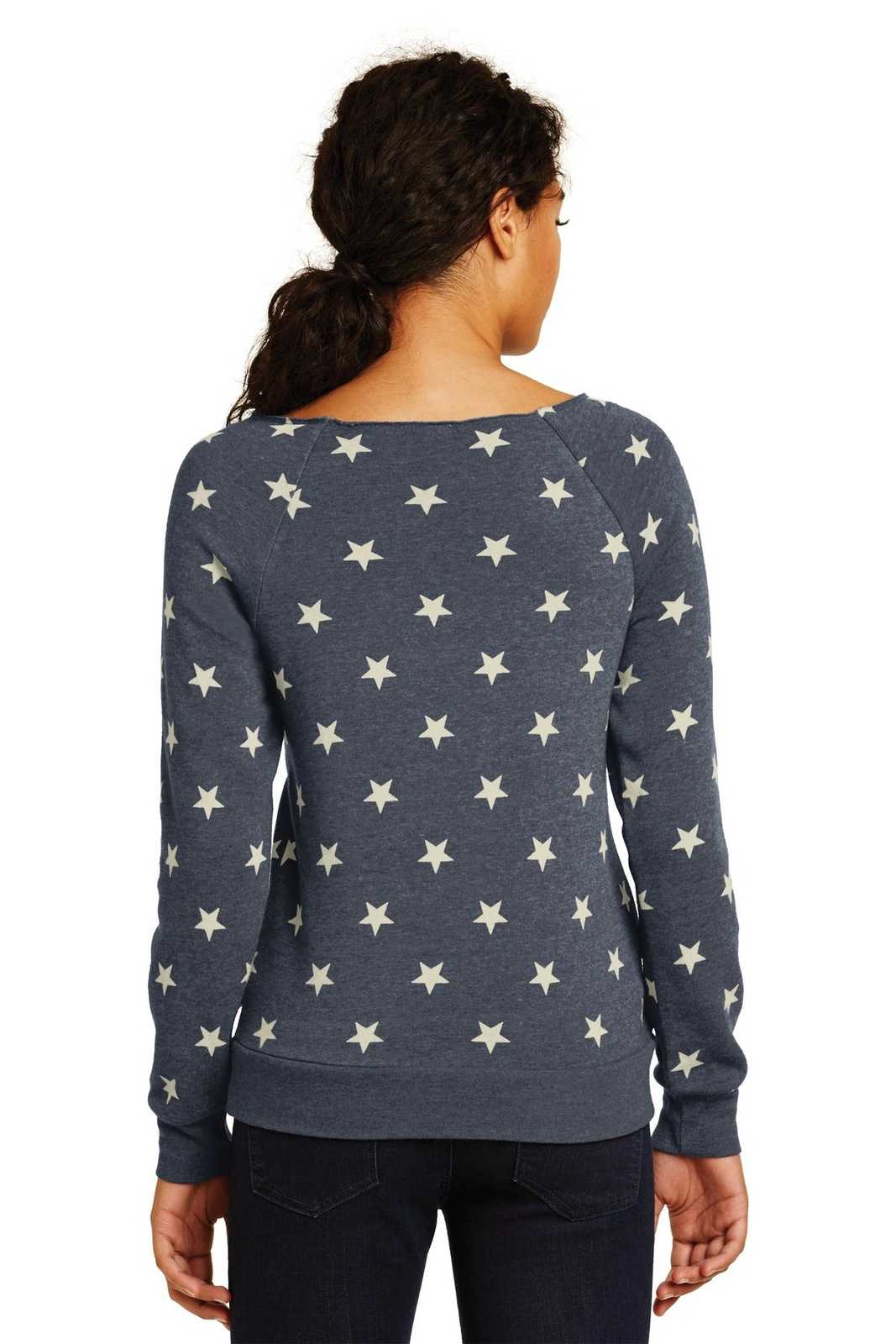 Alternative AA9582 Women&#39;s Maniac Eco -Fleece Sweatshirt - Stars - HIT a Double - 2