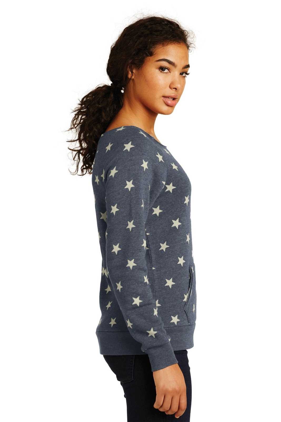 Alternative AA9582 Women&#39;s Maniac Eco -Fleece Sweatshirt - Stars - HIT a Double - 3