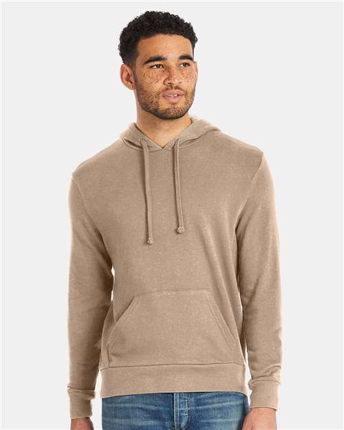 Alternative Apparel 9595ZT Challenger Lightweight Eco-Washed French Terry Hooded Pullover - Desert Tan - HIT a Double - 2