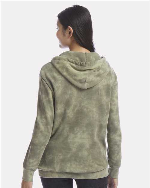 Alternative Apparel 9595ZT Challenger Lightweight Eco-Washed French Terry Hooded Pullover - Olive Tonal Tie Dye - HIT a Double - 3