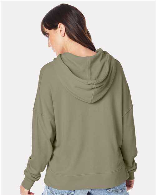 Alternative Apparel 9906ZT Women&#39;s Eco-Washed Terry Hooded Sweatshirt - Military - HIT a Double - 4