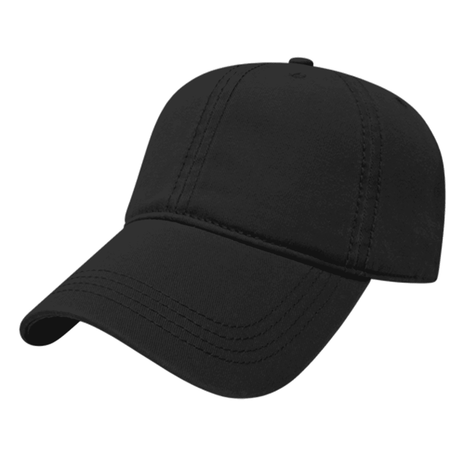 Cap America I1002-Relaxed Golf Cap - Black - HIT a Double - 1