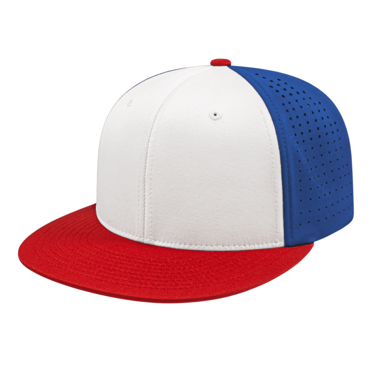 White Performance Flexfit Red America Royal Cap Cap i8503 - Perforated
