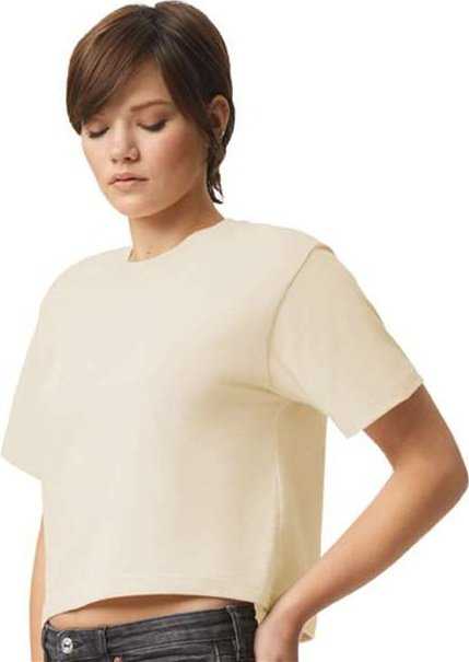 American Apparel 102 Women&#39;s Fine Jersey Boxy Tee - Creme - HIT a Double - 3