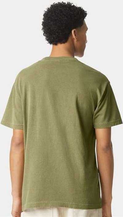American Apparel 1301GD Garment Dyed Unisex Heavyweight Cotton Tee - Faded Army - HIT a Double - 3