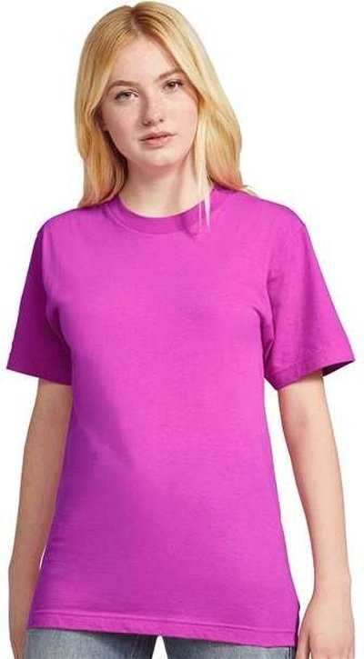 American Apparel 2001 Fine Jersey Tee - Super Pink - HIT a Double - 2