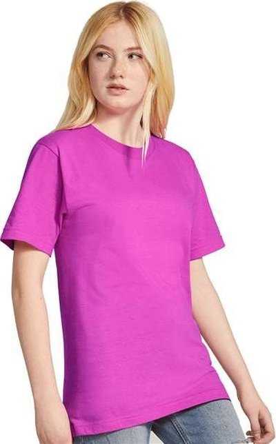 American Apparel 2001 Fine Jersey Tee - Super Pink - HIT a Double - 3