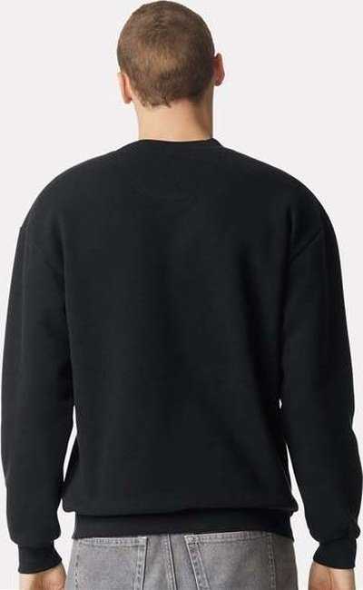 American Apparel RF496 ReFlex Fleece Crewneck Sweatshirt - Black - HIT a Double - 3