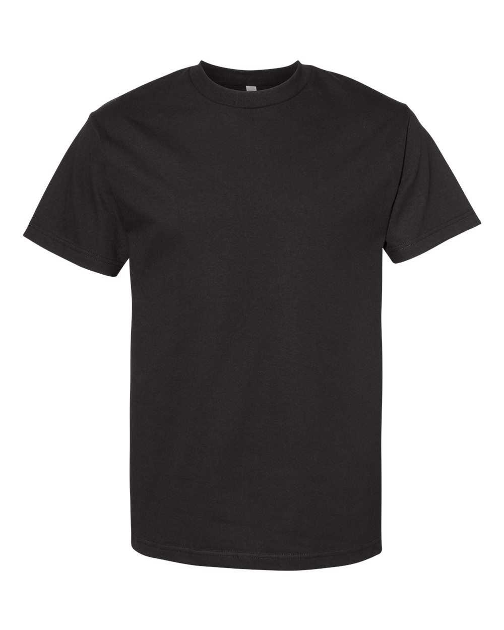 American Apparel 1301 Unisex Heavyweight Cotton T-Shirt - Black - HIT a Double