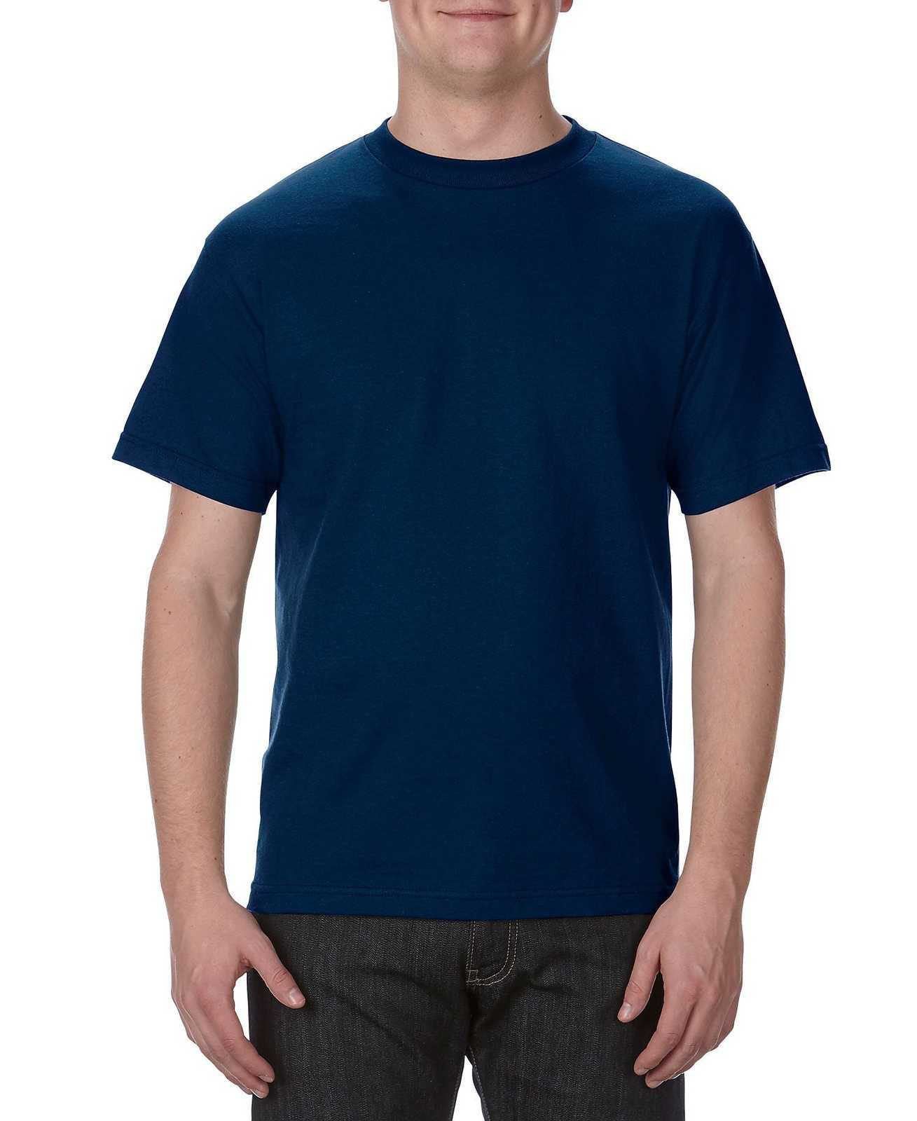 American Apparel 1301 Unisex Heavyweight Cotton T-Shirt - Navy - HIT a Double