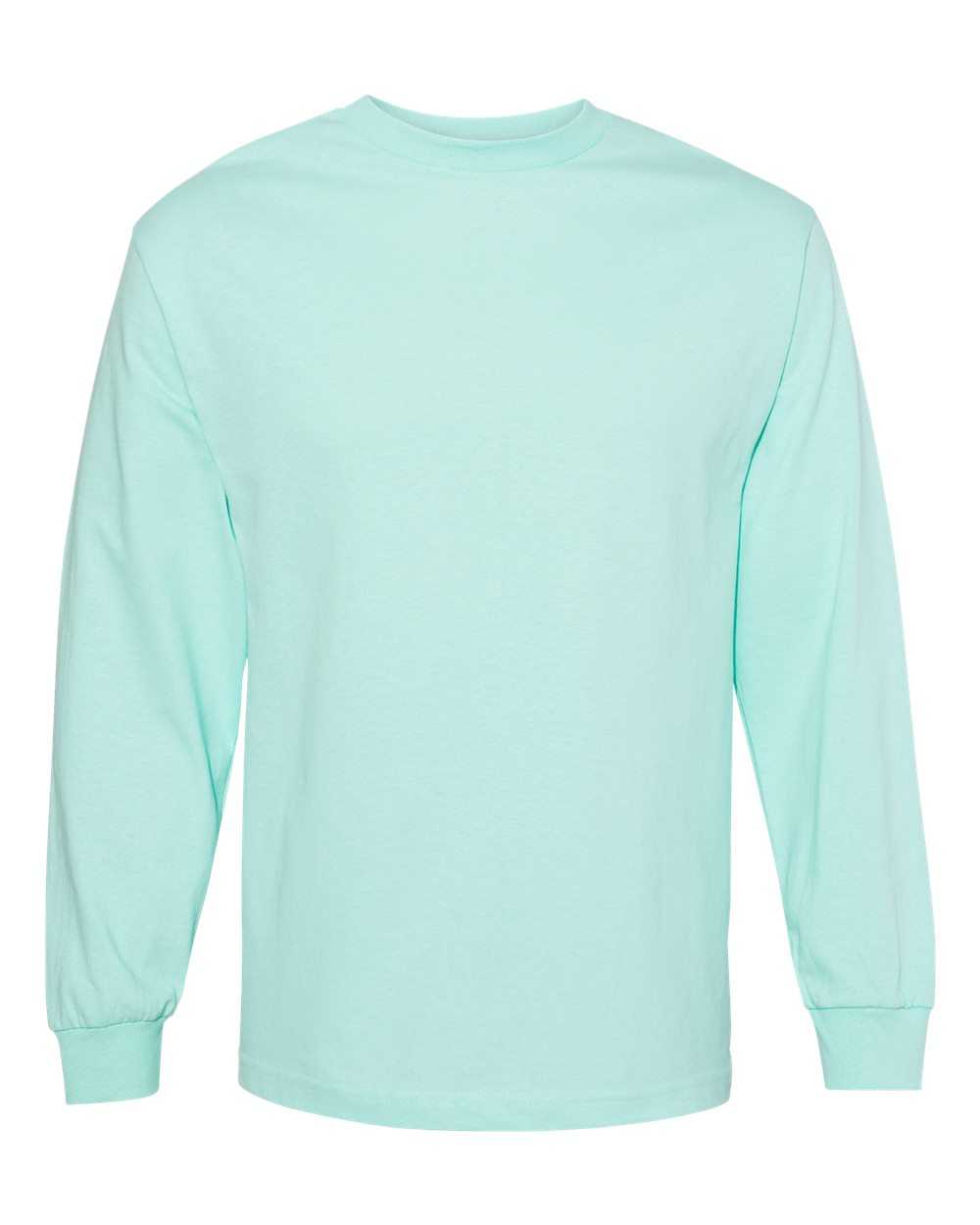 American Apparel 1304 Unisex Heavyweight Cotton Long Sleeve T-Shirt - Celadon - HIT a Double