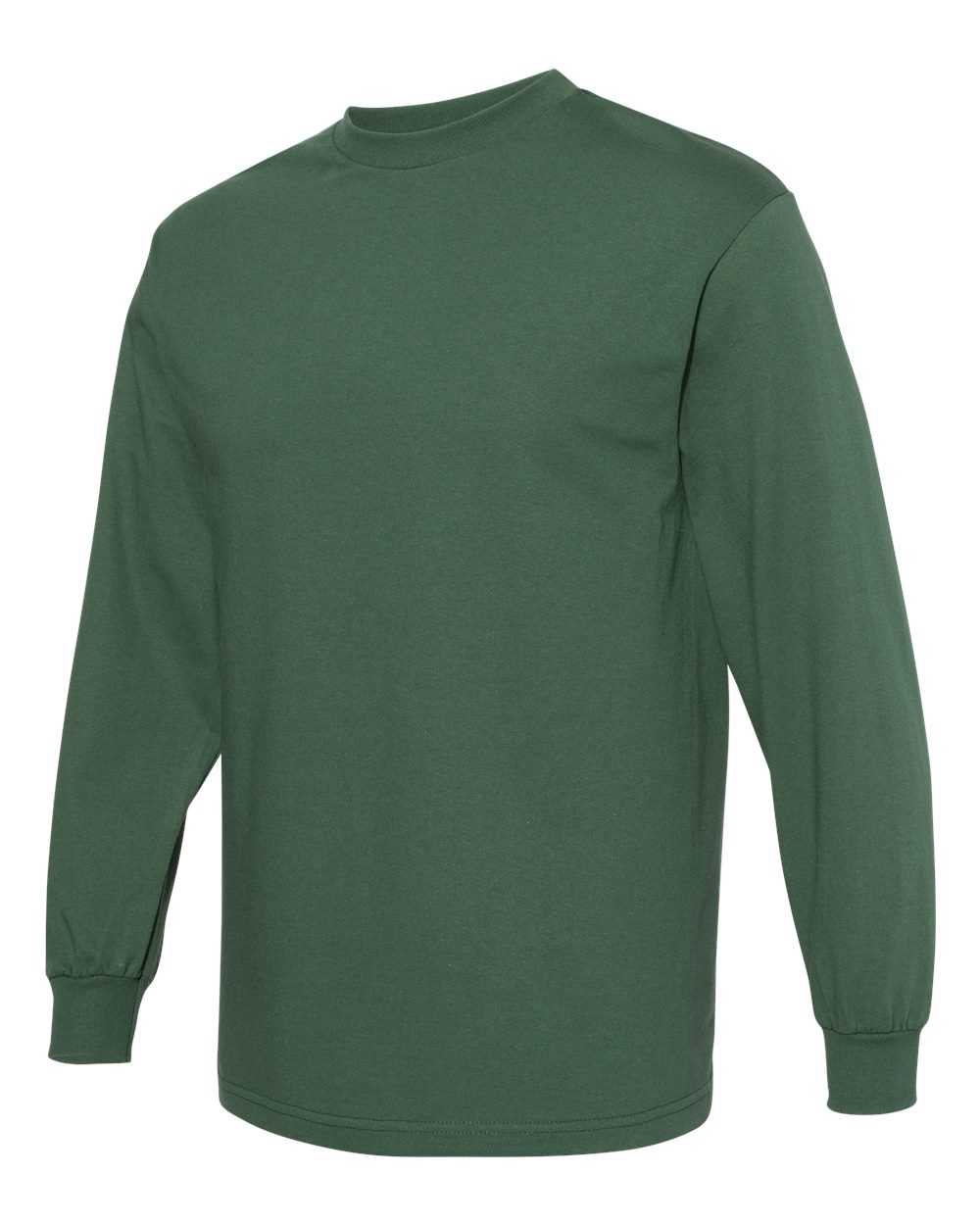 American Apparel 1304 Unisex Heavyweight Cotton Long Sleeve T-Shirt - Forest Green - HIT a Double
