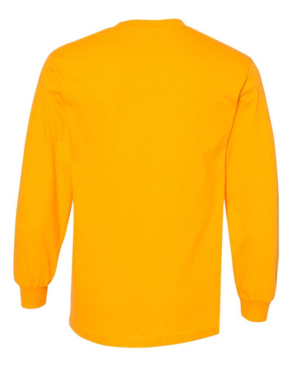 American Apparel 1304 Unisex Heavyweight Cotton Long Sleeve T-Shirt - Gold - HIT a Double