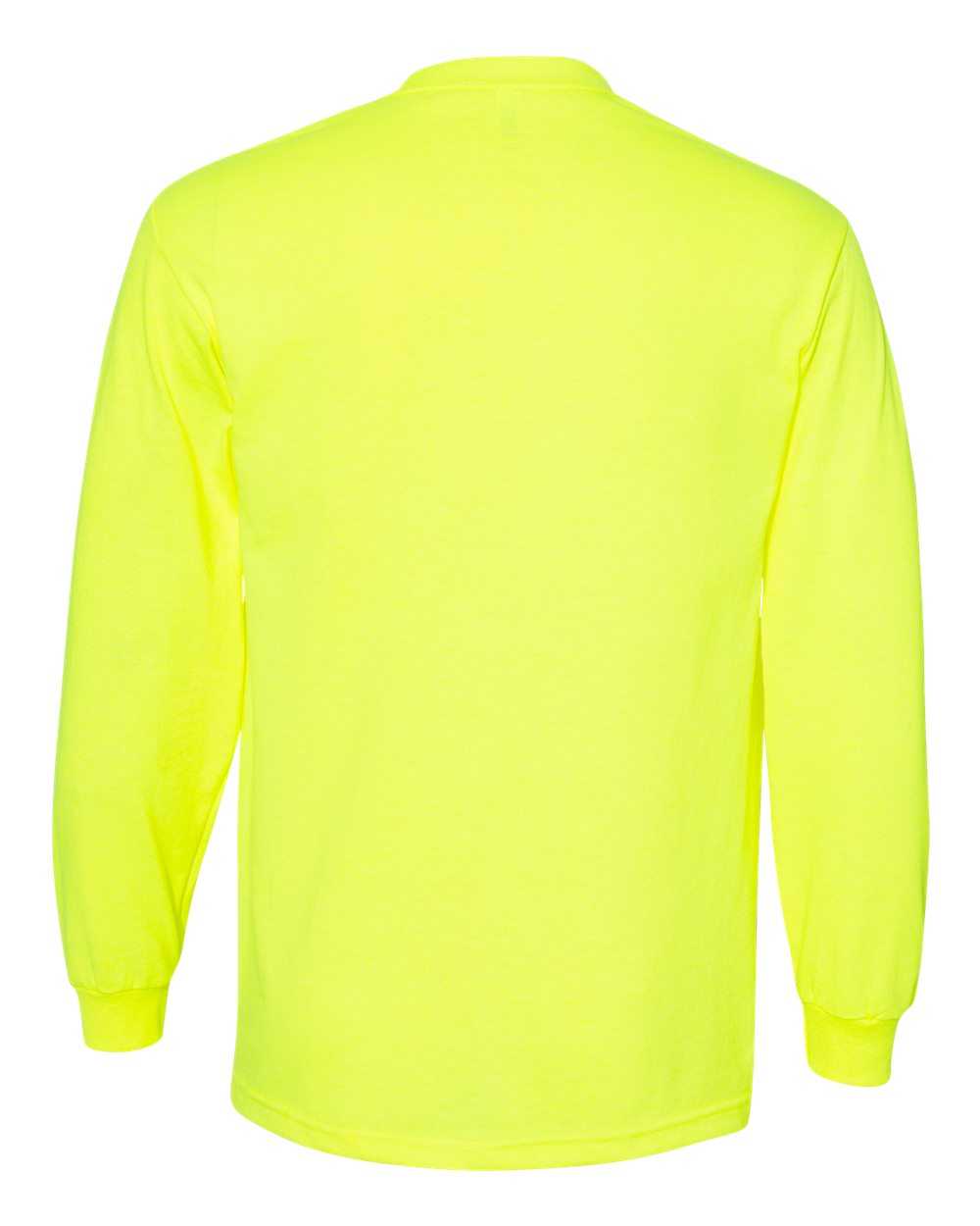 American Apparel 1304 Unisex Heavyweight Cotton Long Sleeve T-Shirt - Safety Green - HIT a Double
