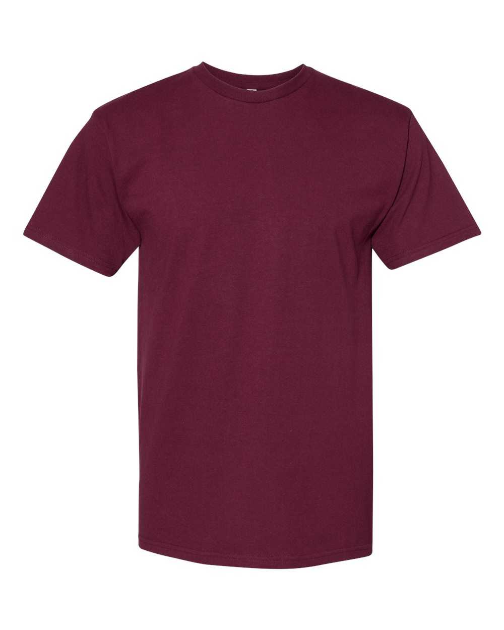 American Apparel 1701 Midweight Cotton Unisex T-Shirt - Burgundy - HIT a Double