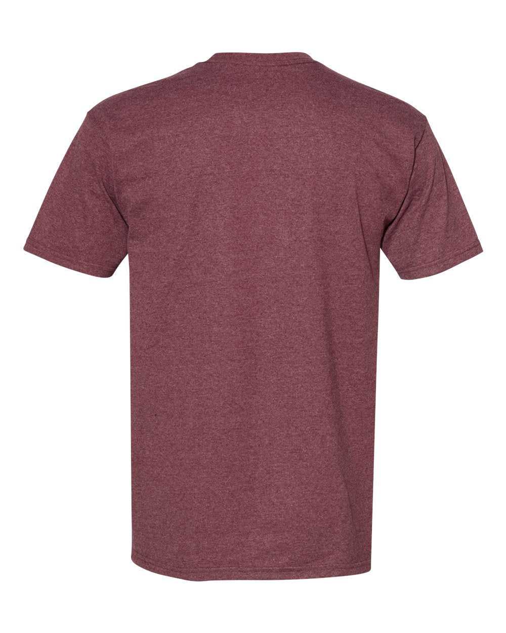 American Apparel 1701 Midweight Cotton Unisex T-Shirt - Burgundy Heather - HIT a Double