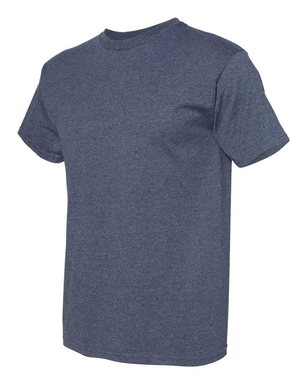 American Apparel 1701 Midweight Cotton Unisex T-Shirt - Navy Heather - HIT a Double