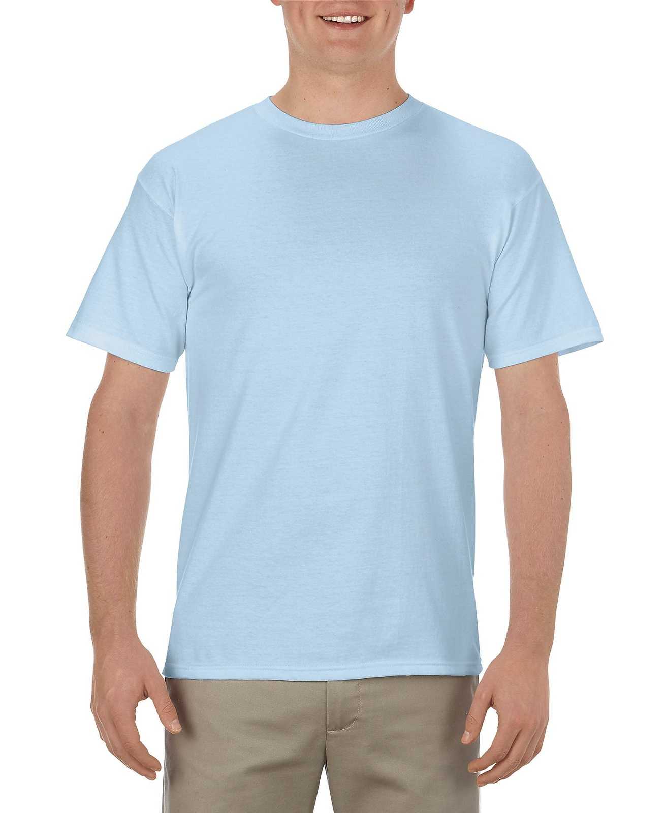 American Apparel 1701 Midweight Cotton Unisex T-Shirt - Powder Blue - HIT a Double