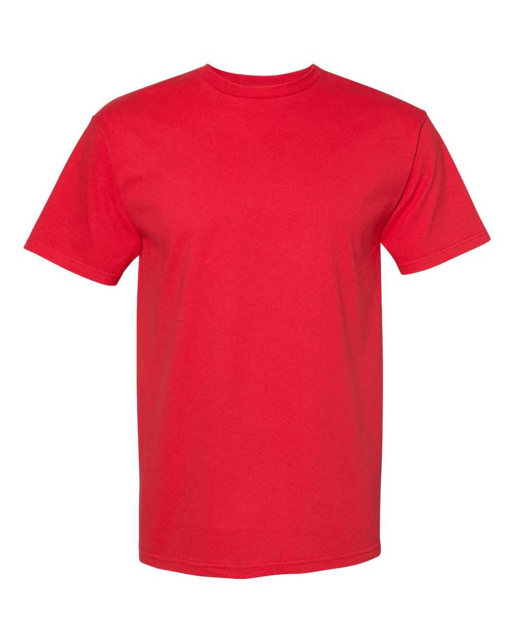 American Apparel 1701 Midweight Cotton Unisex T-Shirt - Red - HIT a Double