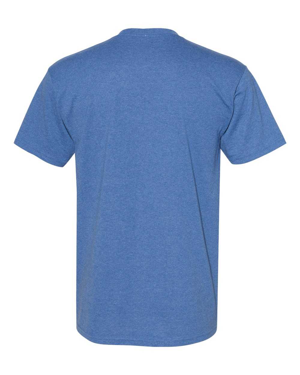 American Apparel 1701 Midweight Cotton Unisex T-Shirt - Royal Heather - HIT a Double