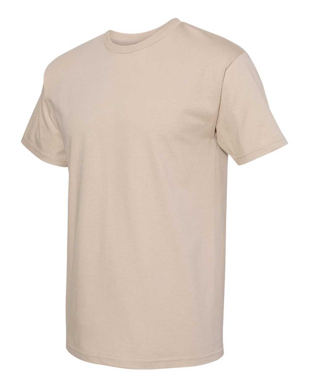American Apparel 1701 Midweight Cotton Unisex T-Shirt - Sand - HIT a Double