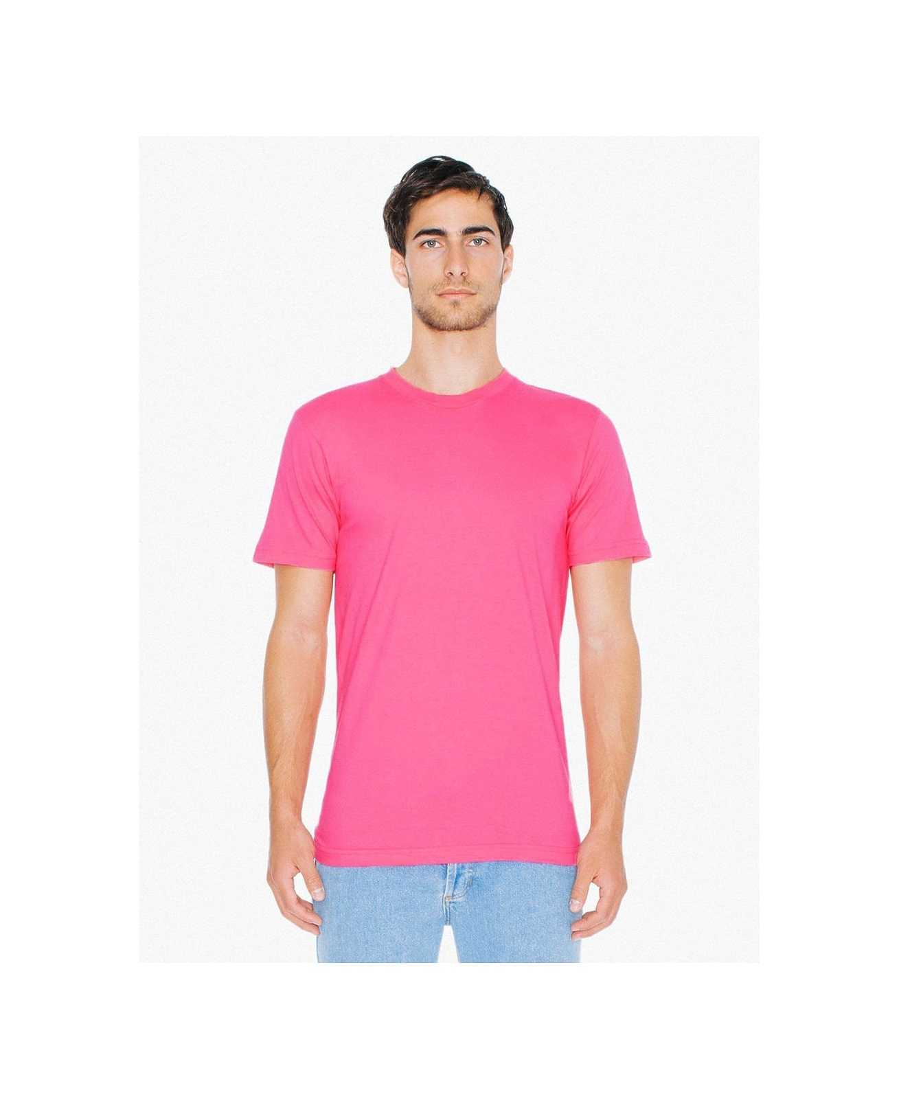 American Apparel 2001 USA Collection Fine Jersey T-Shirt - Fuchsia - HIT a Double