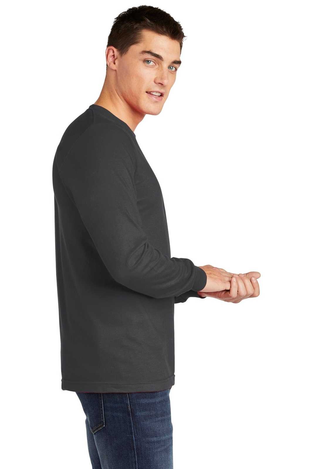 American Apparel 2007W Fine Jersey Long Sleeve T-Shirt - Asphalt - HIT a Double