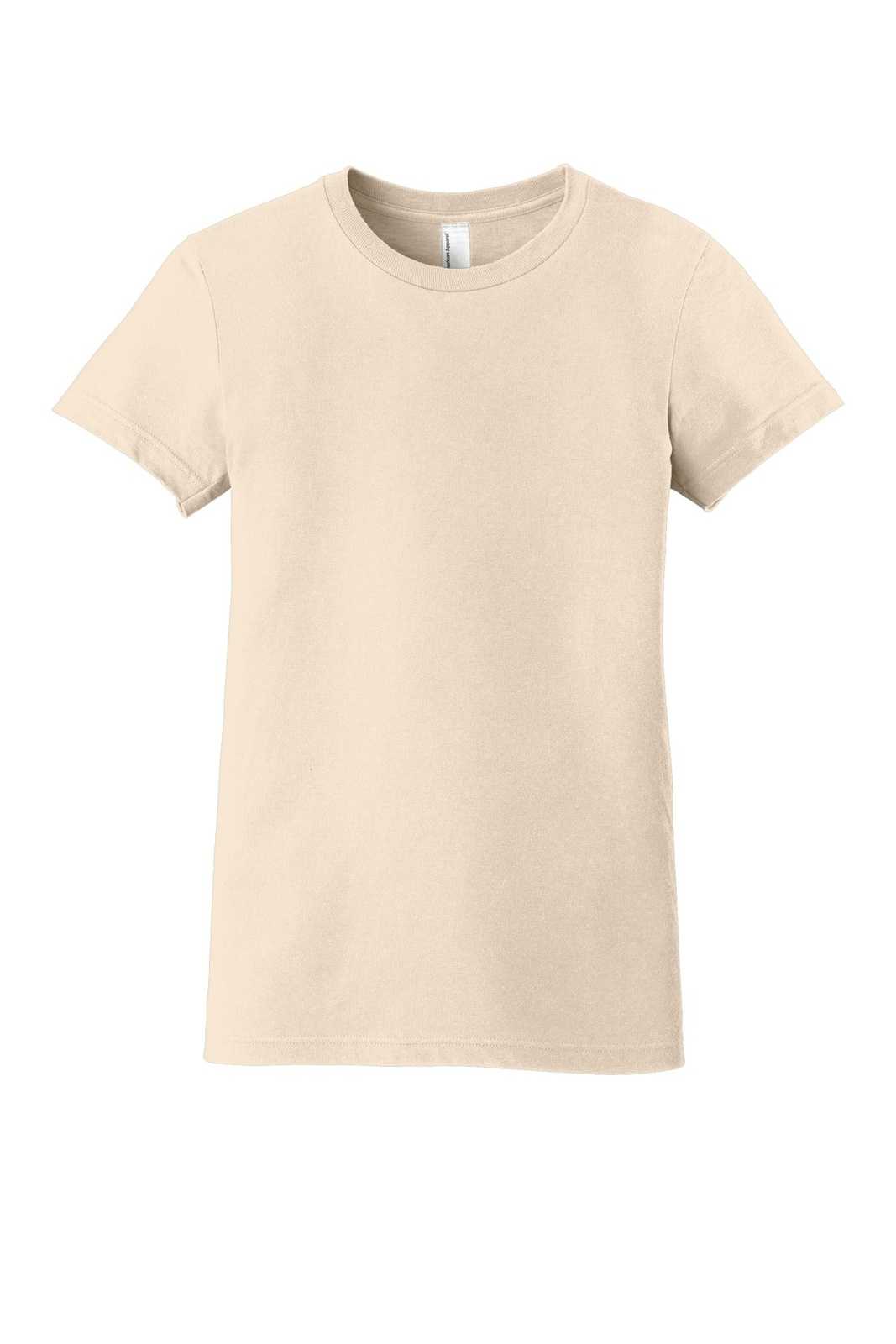 American Apparel 2102W Women&#39;s Fine Jersey T-Shirt - Creme - HIT a Double