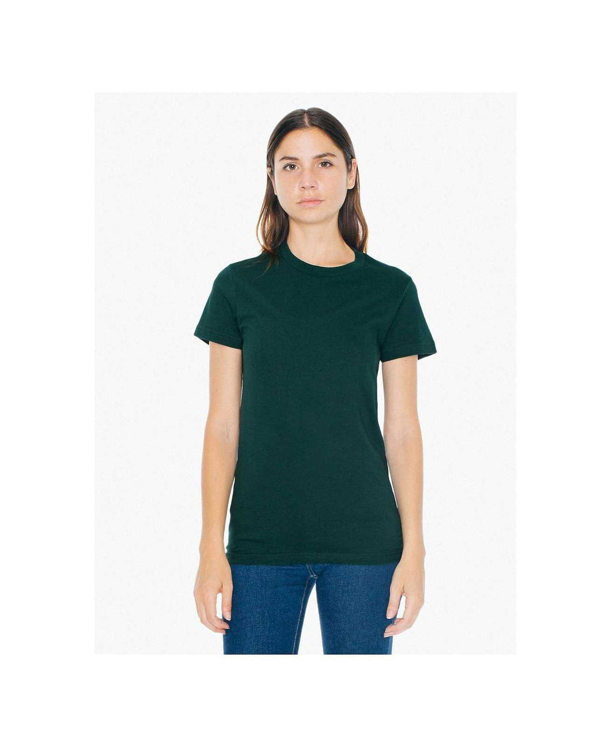 American Apparel 2102W Women&#39;s Fine Jersey T-Shirt - Forest - HIT a Double