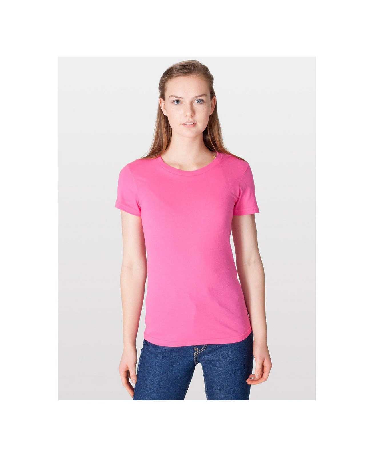 American Apparel 2102W Women's Fine Jersey T-Shirt - Fuchsia - HIT a Double