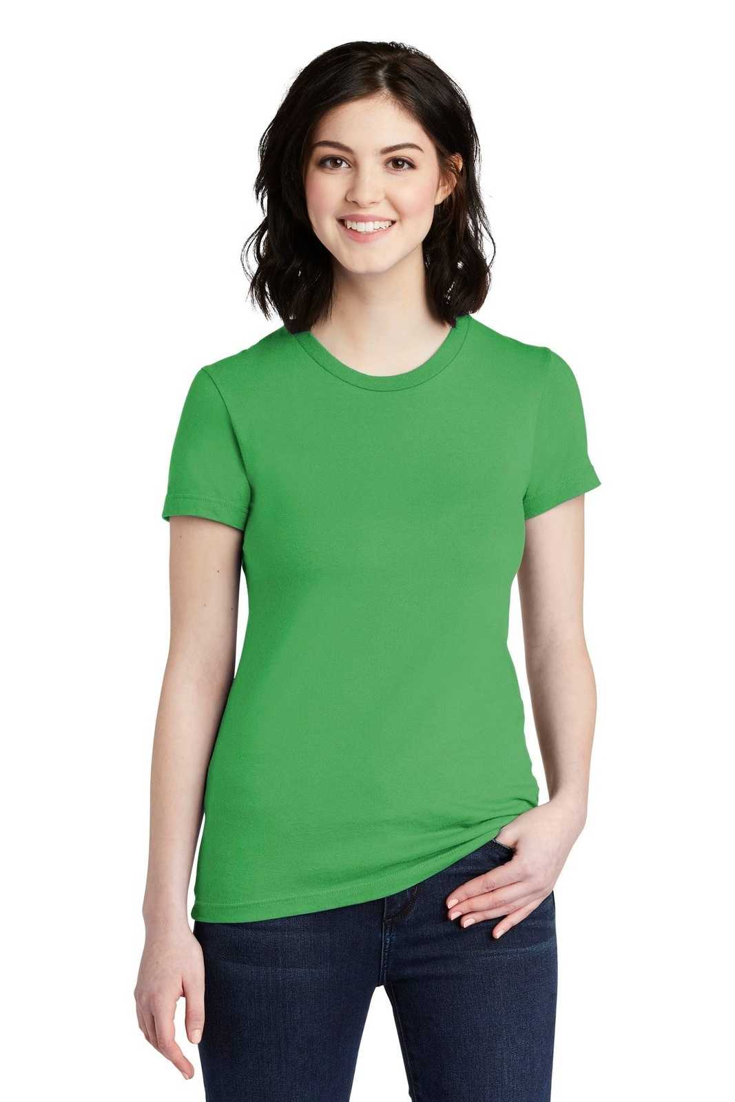 American Apparel 2102W Women&#39;s Fine Jersey T-Shirt - Grass - HIT a Double