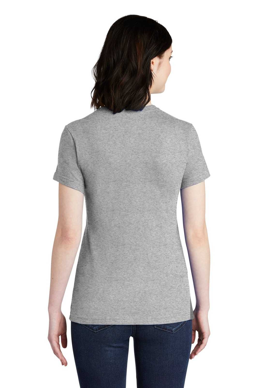 American Apparel 2102W Women&#39;s Fine Jersey T-Shirt - Heather Gray - HIT a Double