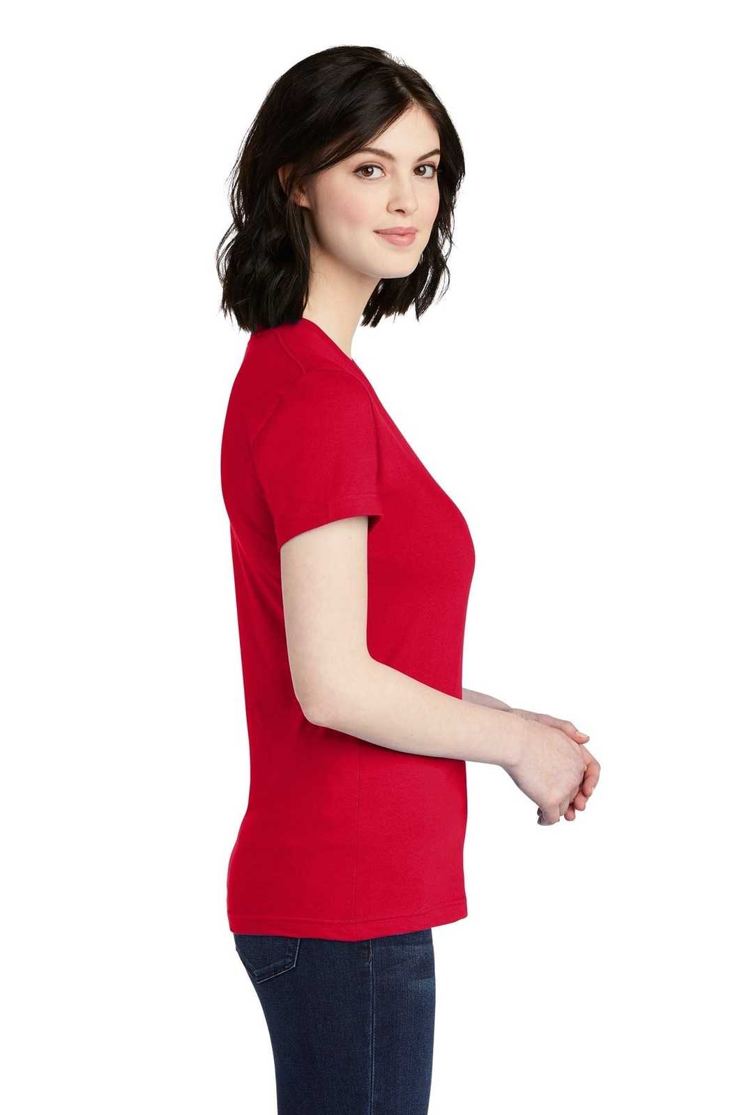 American Apparel 2102W Women&#39;s Fine Jersey T-Shirt - Red - HIT a Double