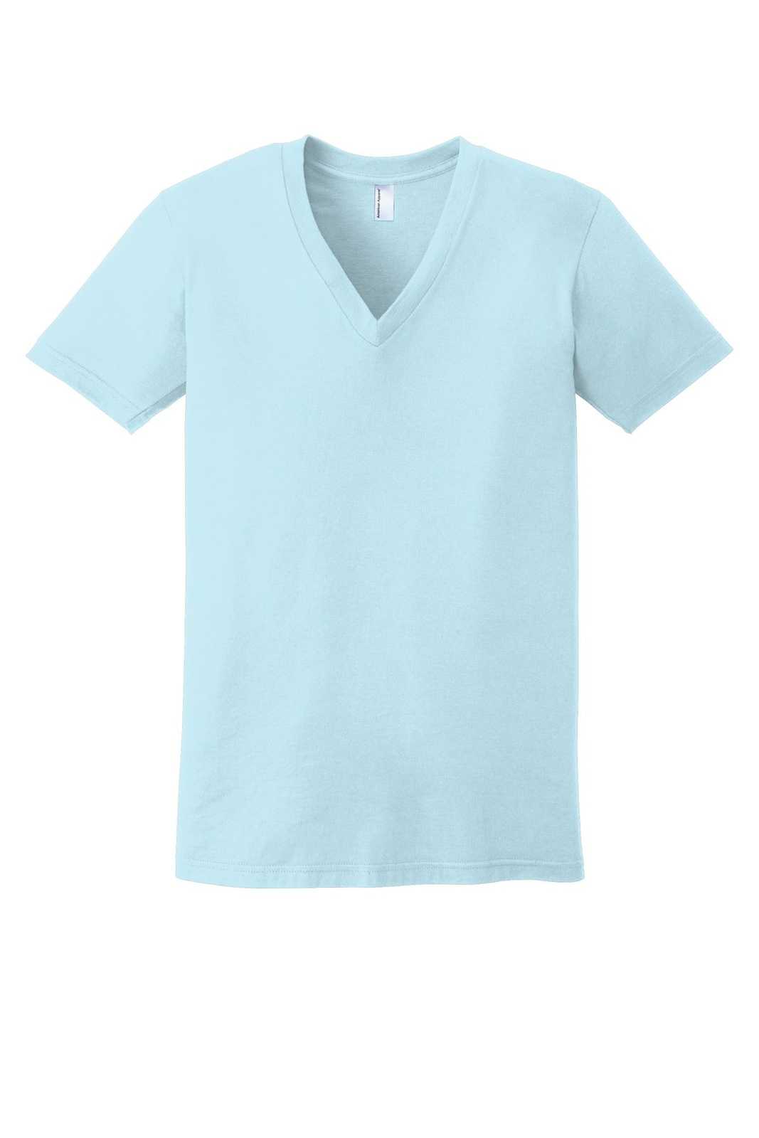 American Apparel 2456W Fine Jersey V-Neck T-Shirt - Light Blue - HIT a Double