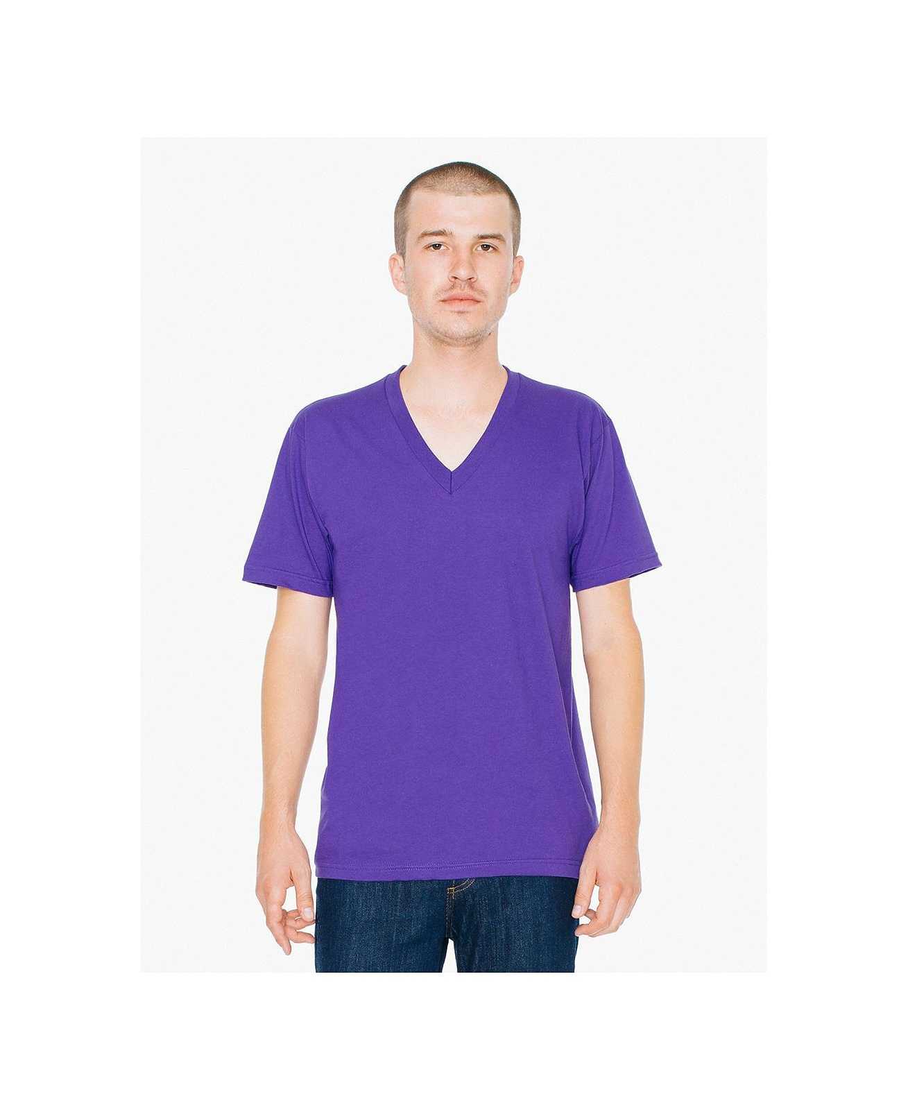 American Apparel 2456W Fine Jersey V-Neck T-Shirt - Purple - HIT a Double