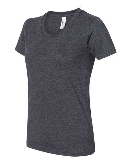 American Apparel BB301W Womens 50 50 Tee - Heather Black - HIT a Double