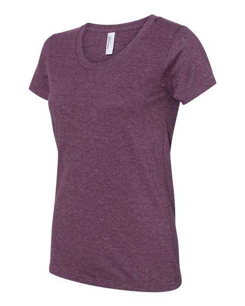 American Apparel BB301W Womens 50 50 Tee - Heather Plum - HIT a Double