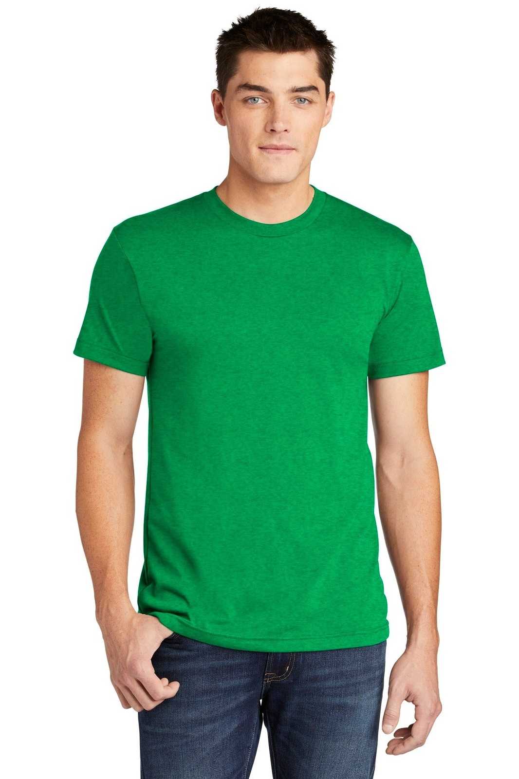 American Apparel BB401W Poly-Cotton T-Shirt - Heather Kelly Green - HIT a Double