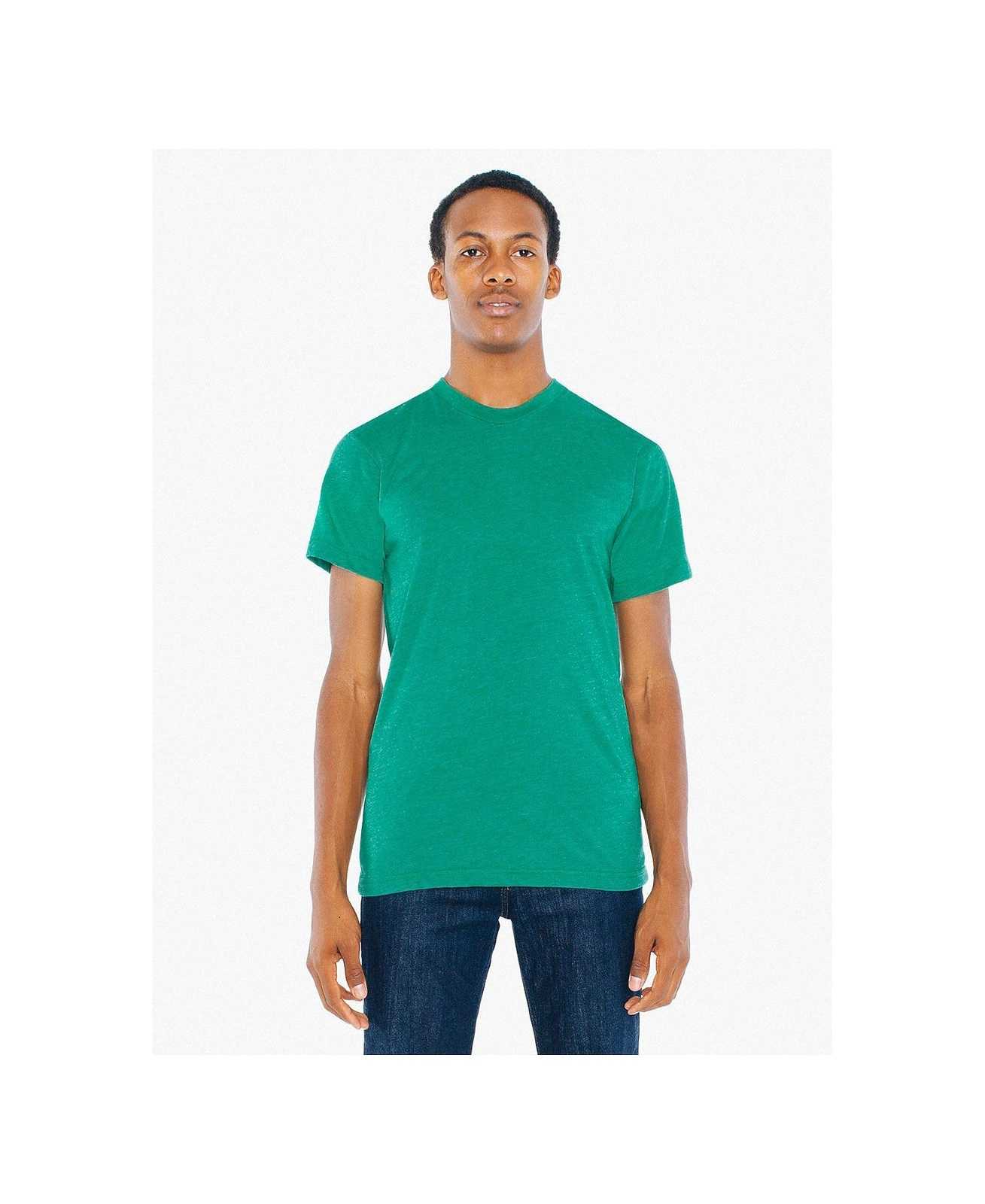 American Apparel BB401W Poly-Cotton T-Shirt - Heather Vintage Green - HIT a Double