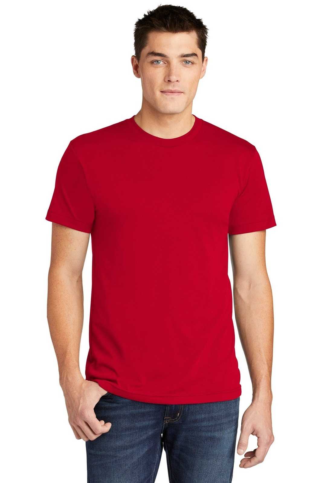 American Apparel BB401W Poly-Cotton T-Shirt - Red - HIT a Double