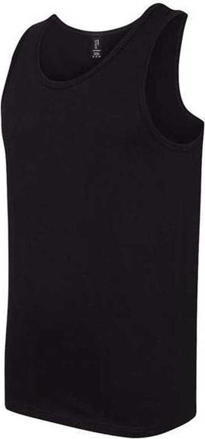 Anvil 986 Lightweight Ringer Tank Top - Black - HIT a Double - 1