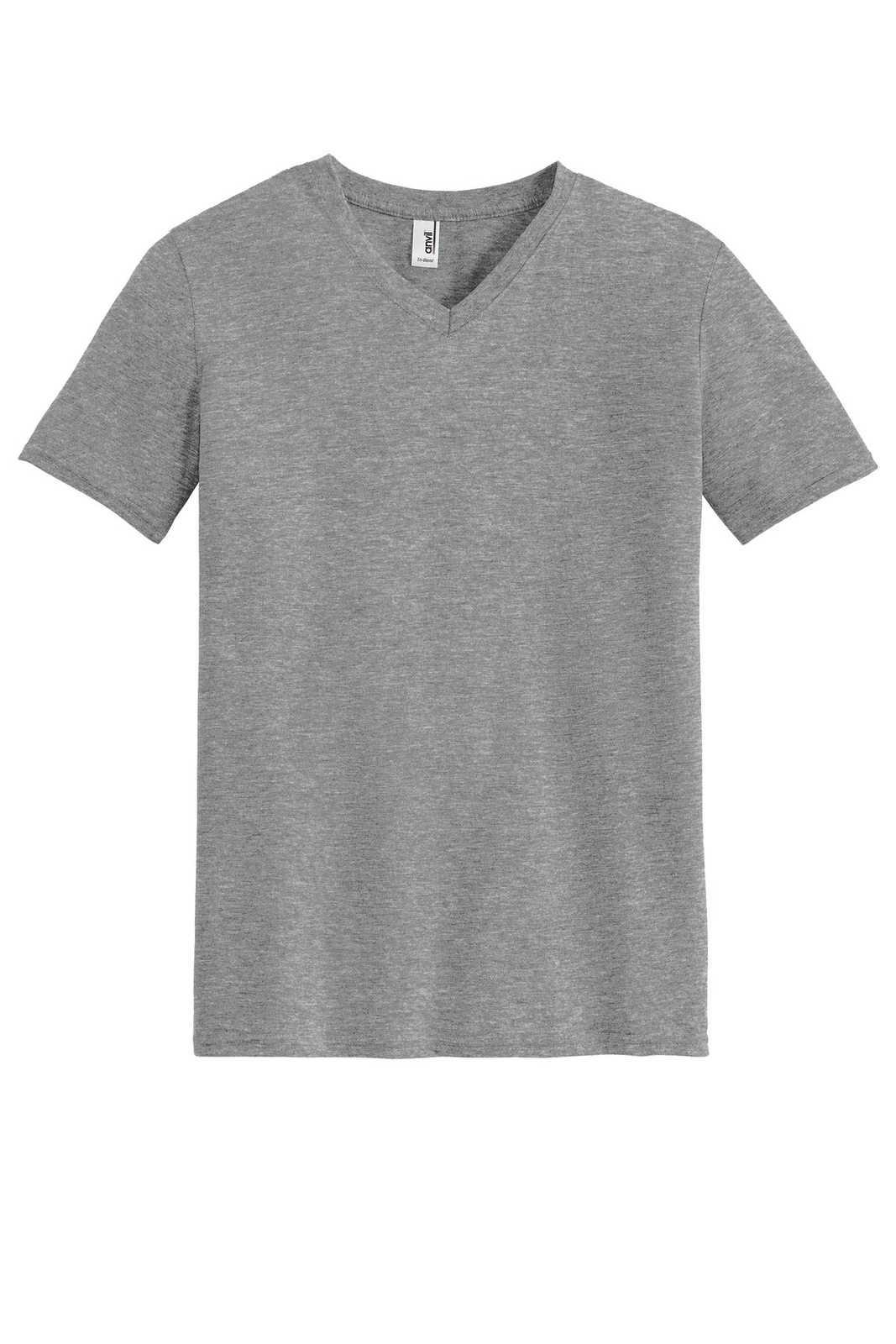 Anvil A6752 Tri-Blend V-Neck Tee - Heather Gray - HIT a Double