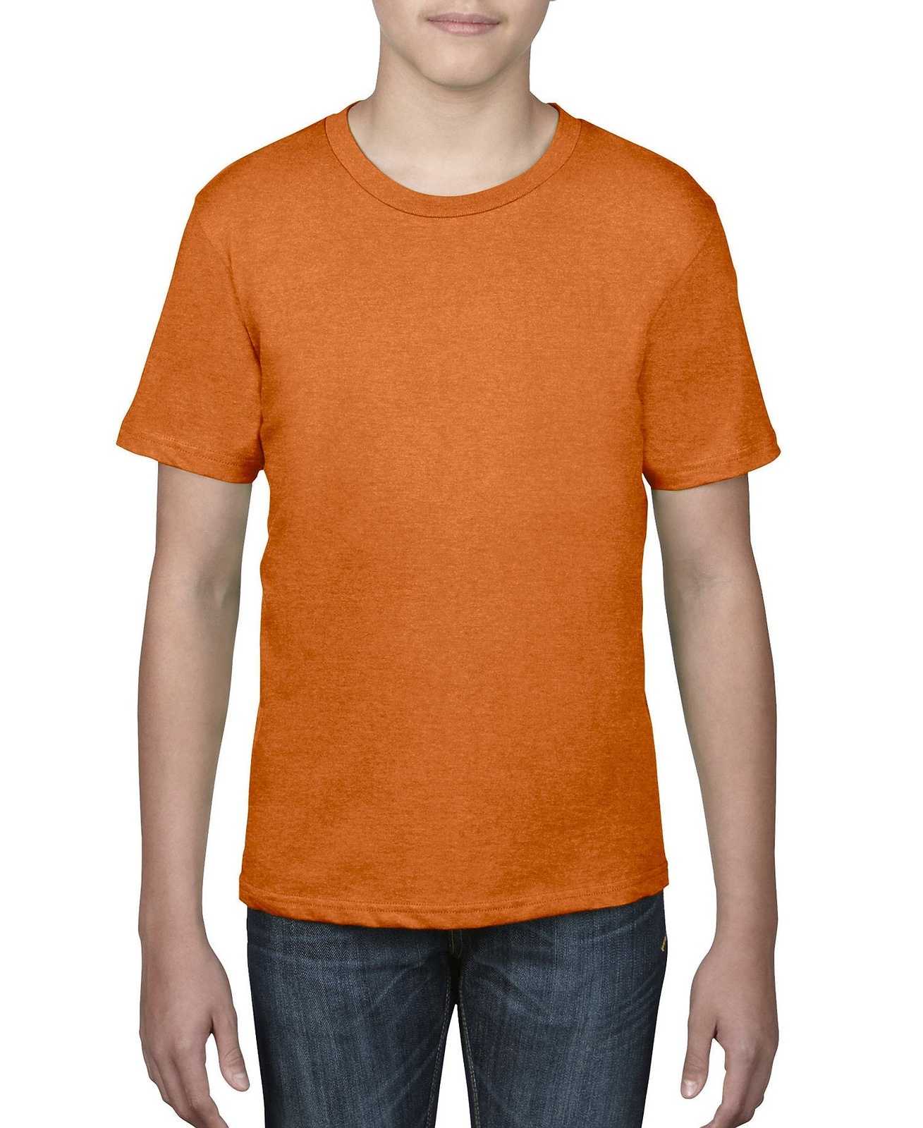 Anvil A990B Youth 100% Combed Ring Spun Cotton T-Shirt - Neon Orange - HIT a Double