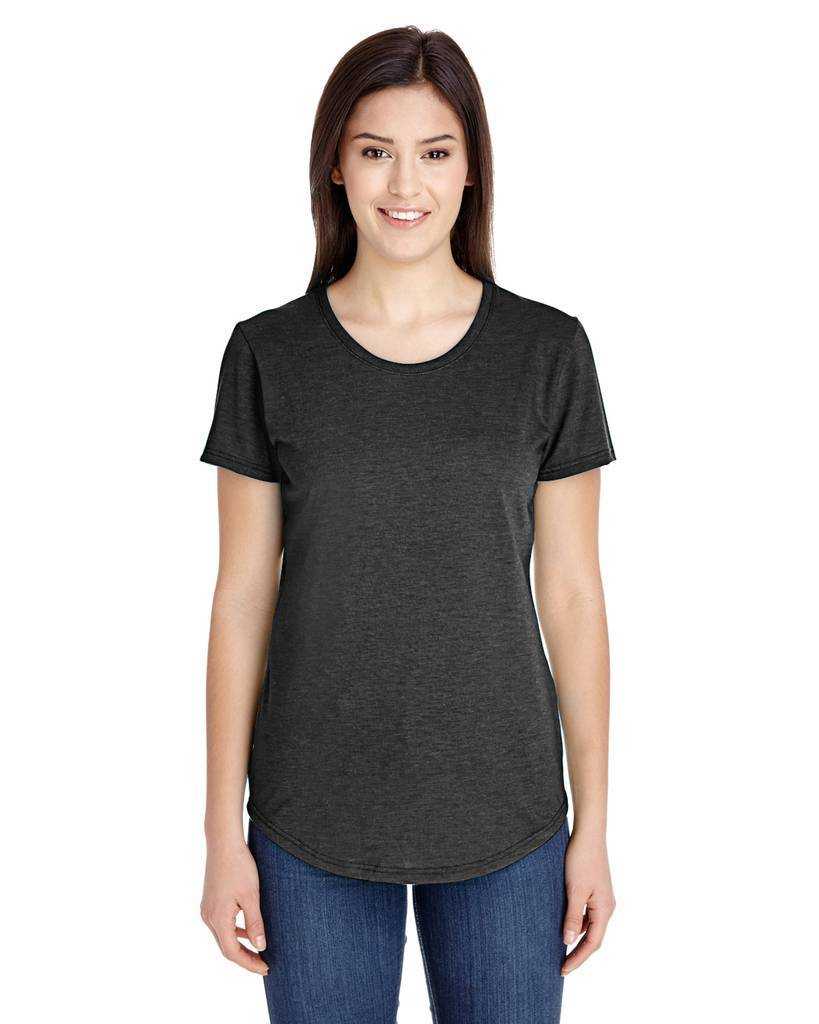 Anvil By Gildan 6750L Softstyle Womens Triblend T-Shirt - Heather Dark Grey - HIT a Double