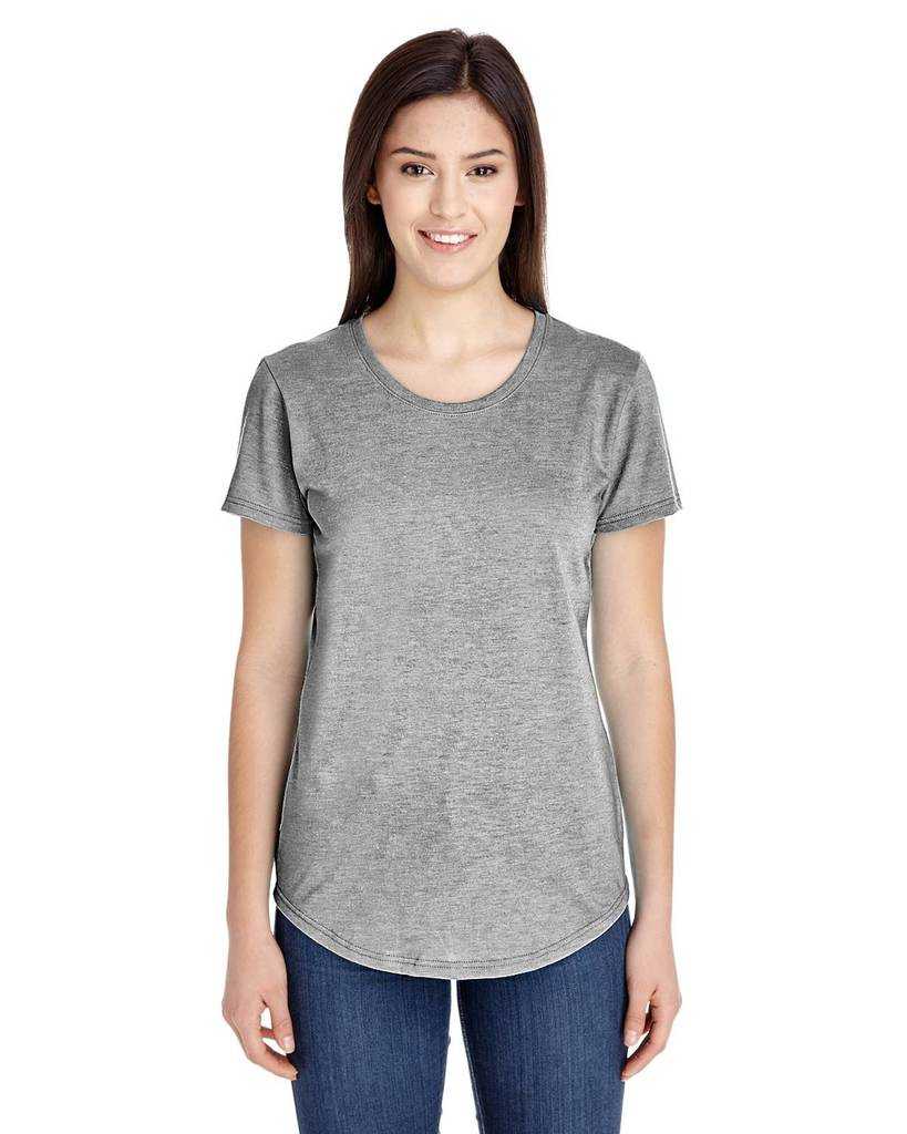Anvil By Gildan 6750L Softstyle Womens Triblend T-Shirt - Heather Grey - HIT a Double