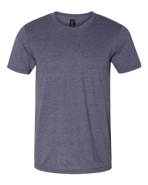Anvil By Gildan 6750 Softstyle Triblend T-Shirt - Heather Navy - HIT a Double