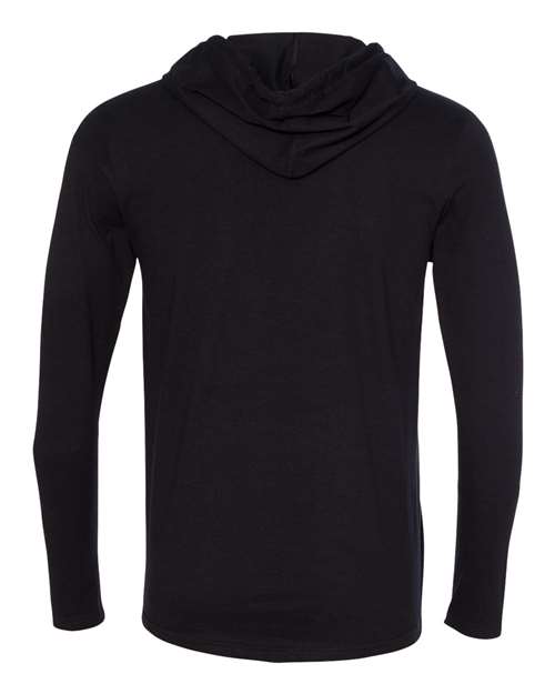Anvil By Gildan 987 Softstyle Lightweight Hooded Long Sleeve T-Shirt - Black Dark Grey - HIT a Double